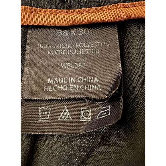 Haggar mens Black Easy Care Polyester Pleated Front Dress Pants size 36 x 30 - Picture 4 of 5